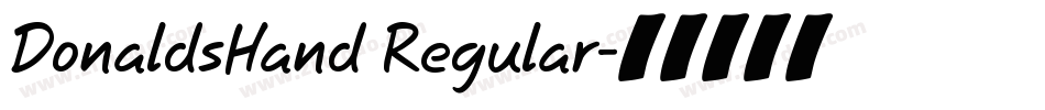 DonaldsHand Regular字体转换